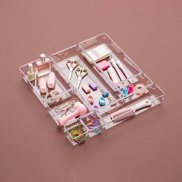 KJ|Original Acrylic Multipurpose Organizer 16 Pcs Set
